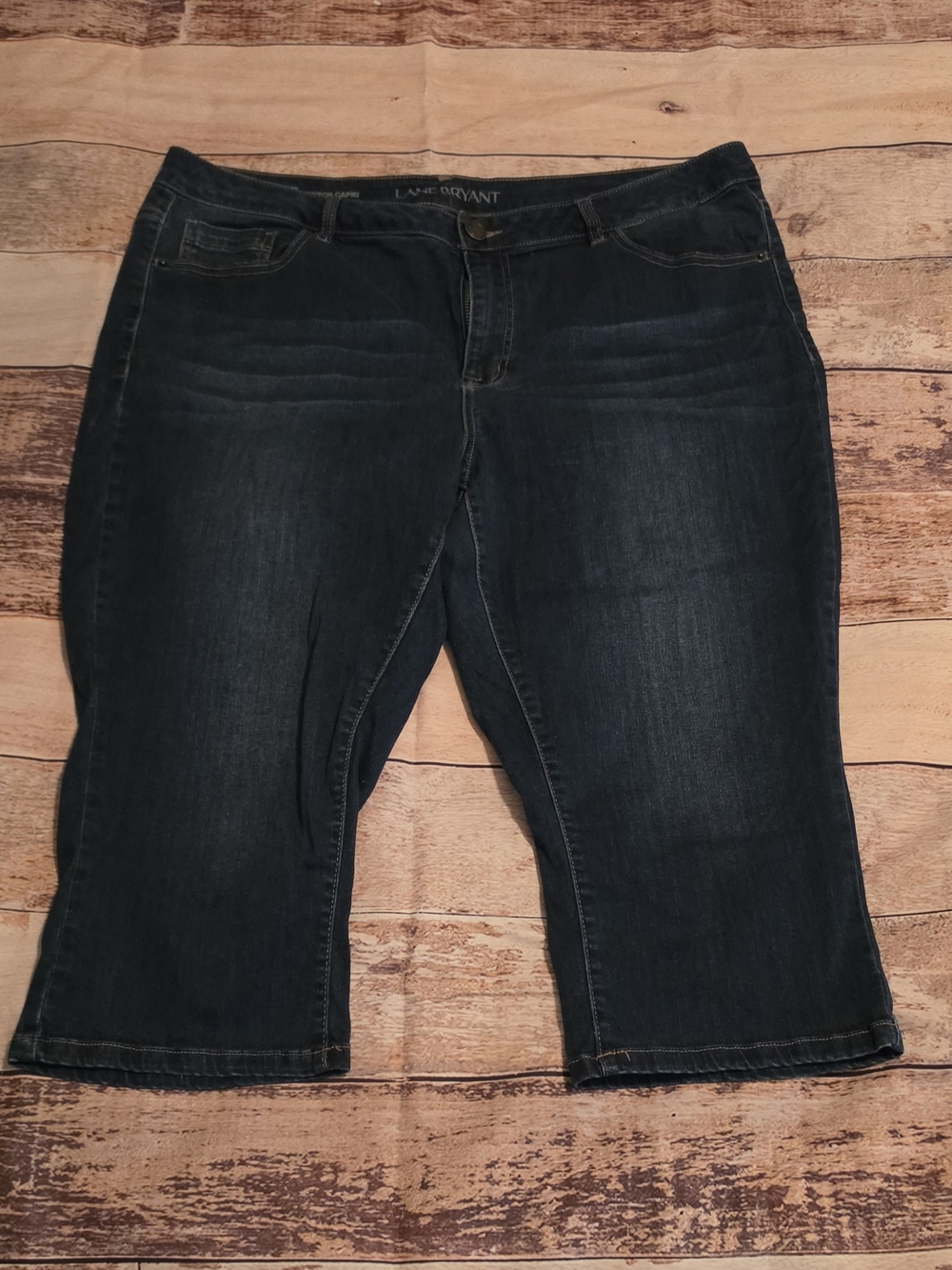 Lane Bryant Dark Wash Cropped Jeans - Deep Indigo